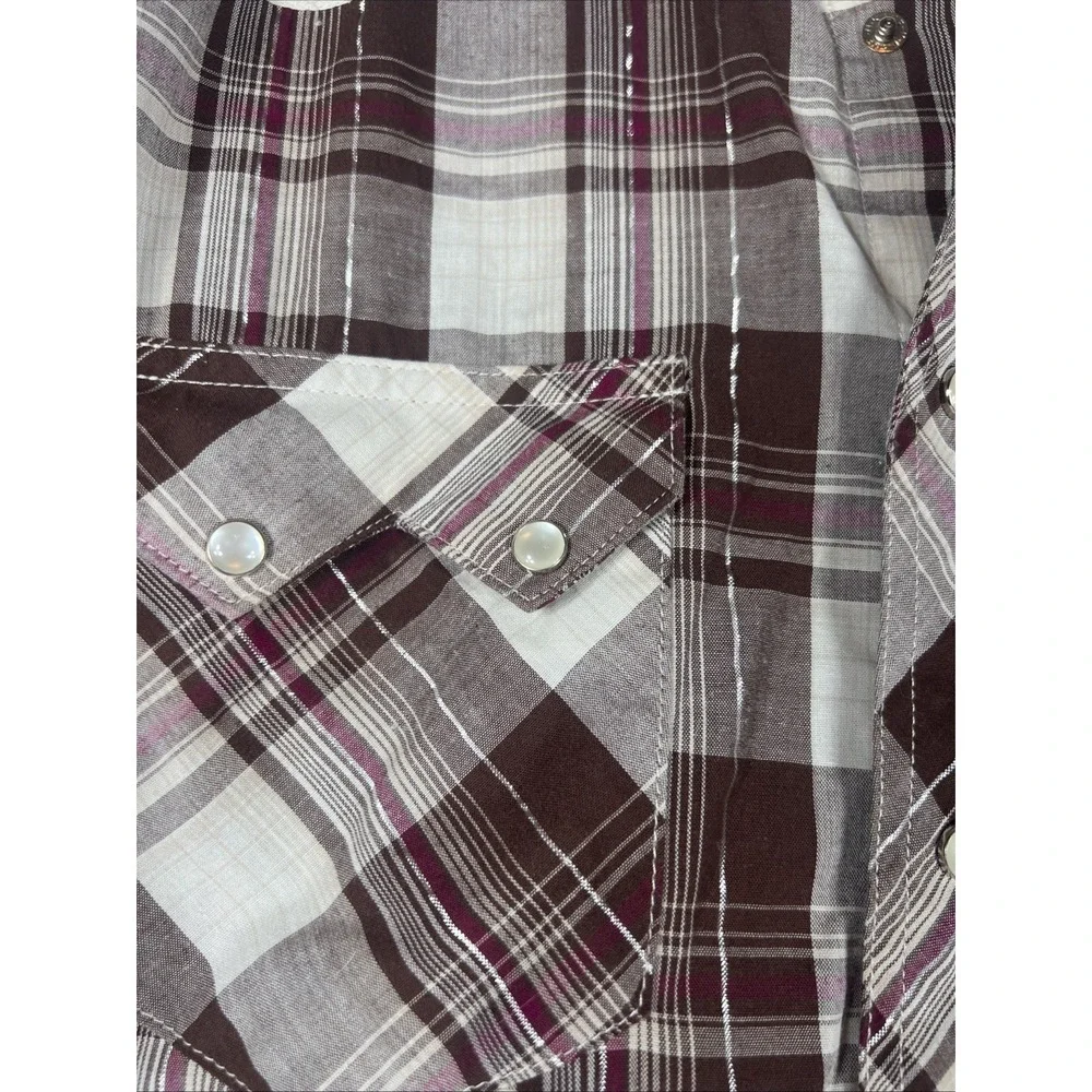 Rustler Wrangler Pearl Snap Long‎ Sleeved Shirt  Large Western Shirt